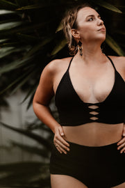 Mika Body Wear - Bikini Tops - Palm Crop #color_black
