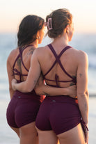 Mika Body Wear- Lynn Top - Yoga Crops #color_plum