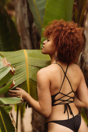 Mika Body Wear - Bikini Tops - Palm Crop #color_black