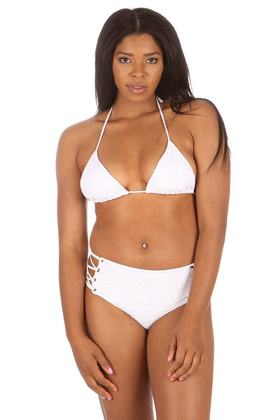 Mika Body Wear - Swim Tops - Bermuda Top #color_knit-white