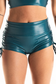 Mika Body Wear - Shorts - Mikaela High Waisted Seamless Front #color_chrysocolla