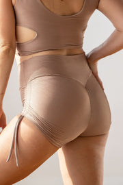 Mika Body Wear - Side Tie Shorts - Addy Short #color_toffee