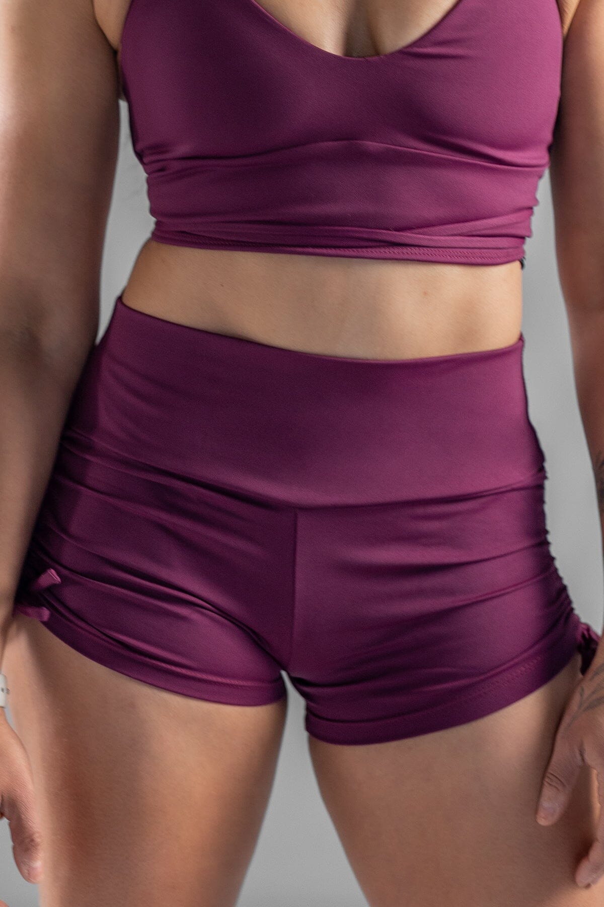 Mika Body Wear - High Rise Shorts - Addy Short #color_plum