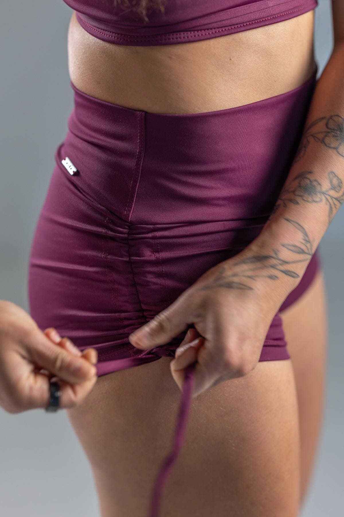 Mika Body Wear - High Rise Shorts - Addy Short #color_plum