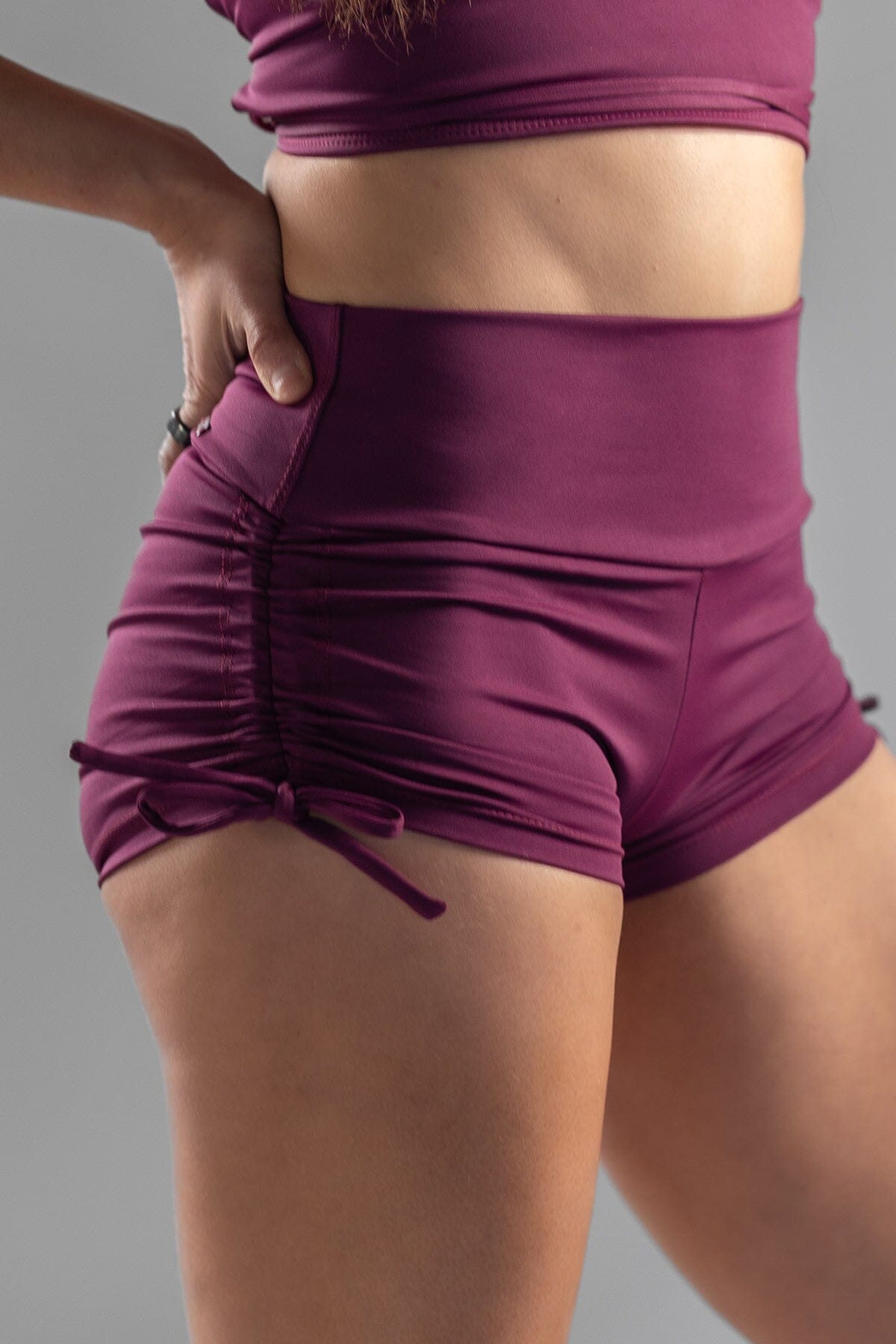 Mika Body Wear - High Rise Shorts - Addy Short #color_plum