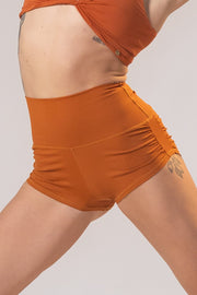 Mika Body Wear - Betty Short - High Waisted Shorts #color_clay