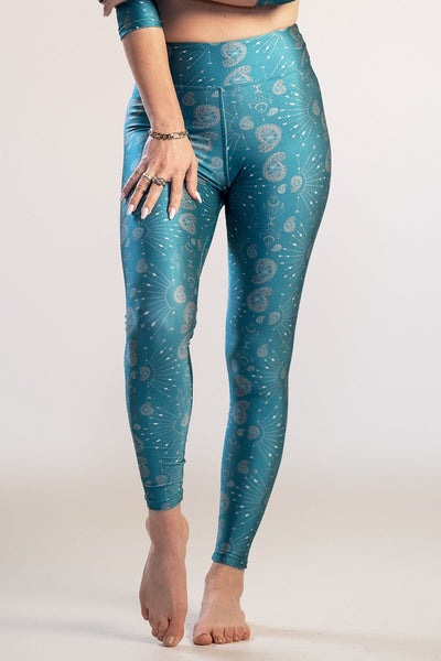 Mika Yoga Wear Seaweed Kaya Leggings Size S/M Small, Women's