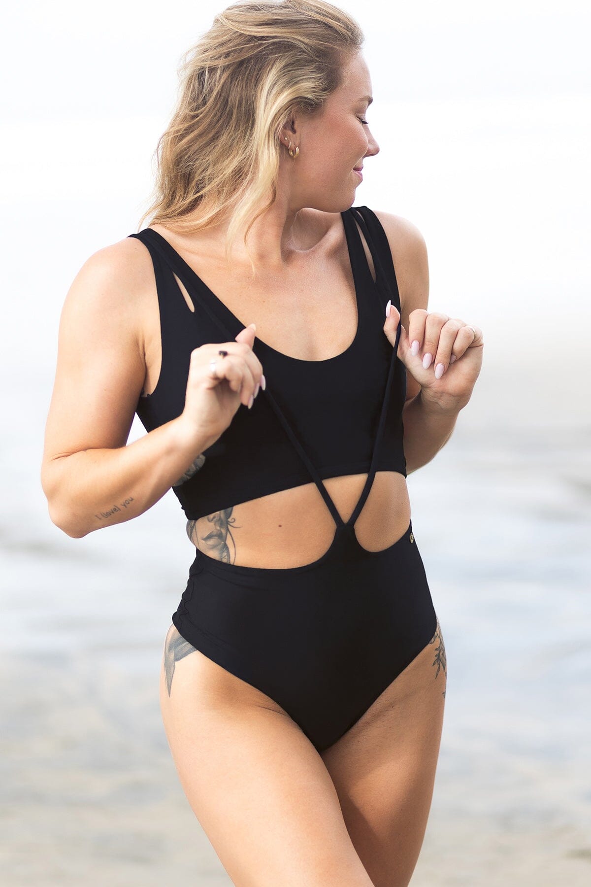 Mika Body Wear - briefs - lexie suspender bottoms #color_black