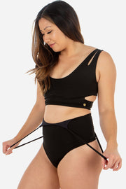 Mika Body Wear - briefs - lexie suspender bottoms #color_black