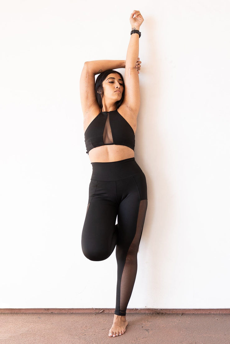 Mika Yoga Wear Black Active Pants, Tights & Leggings
