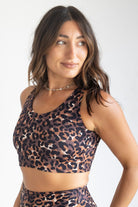 Mika Body Wear - Tops - Nova Bra – Convertible Hot Yoga Top, Sienna Leopard Print
