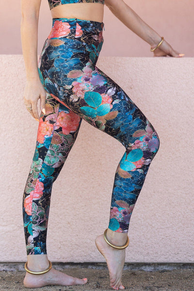 Mika Yoga Wear Kaya Mauve High Waisted Leggings 