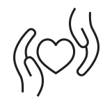 clipart of 2 hands holding a heart