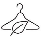 Clipart of a hanger and a leaf