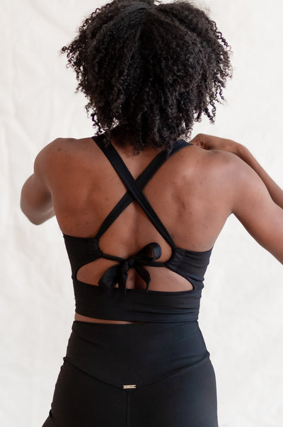 Mika Body Wear- Lynn Top - Yoga Crops #color_black