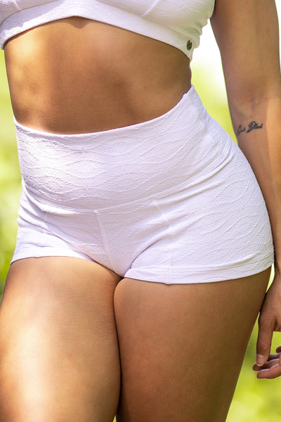 Mika Body Wear - high rise shorts - bonnie short #color_white